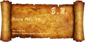 Baza Márk névjegykártya